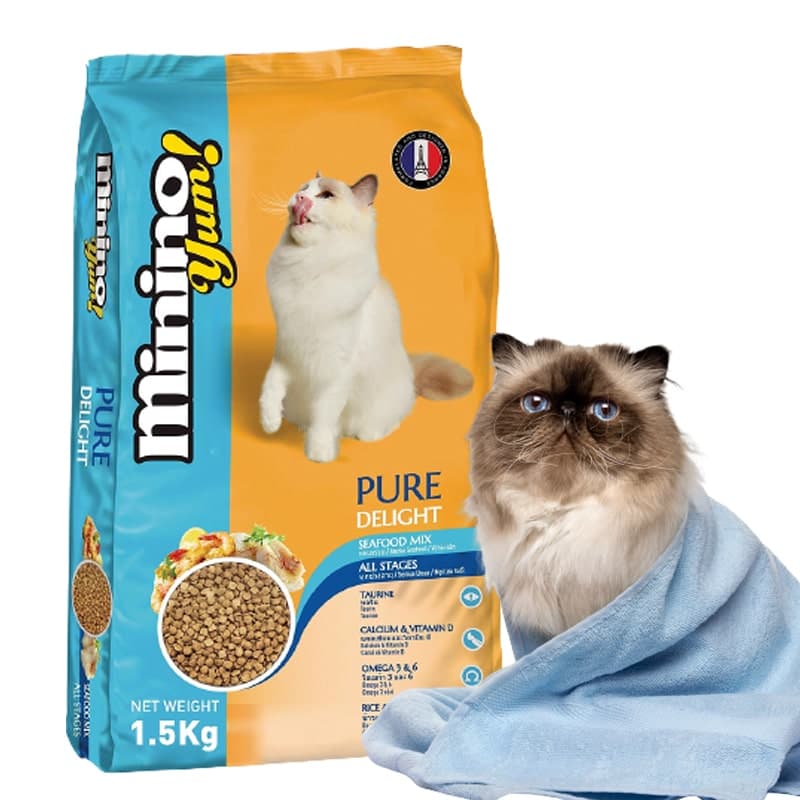 Thức ăn cho mèo Minino Yum sử dụng cho mèo mọi lứa tuổi thuốc tất cả các giống mèo khác nhau