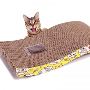 Bộ bàn cào móng cho mèo bằng giấy ép có bột catnip gây kích thích mèo cào móng