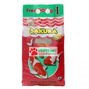 Thức ăn cho cá Koi Sakura Gold 35% độ đạm 2.5 kg được ưa chuộng